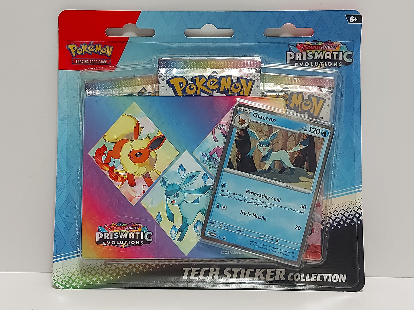 Pokemon Prismatic Evolutions - Tech Sicker Collection - Glaceon